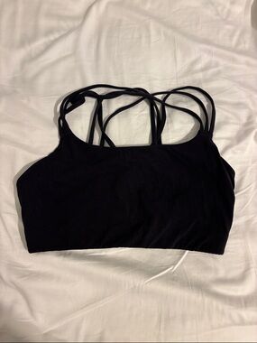 Black Strappy Sports Bra